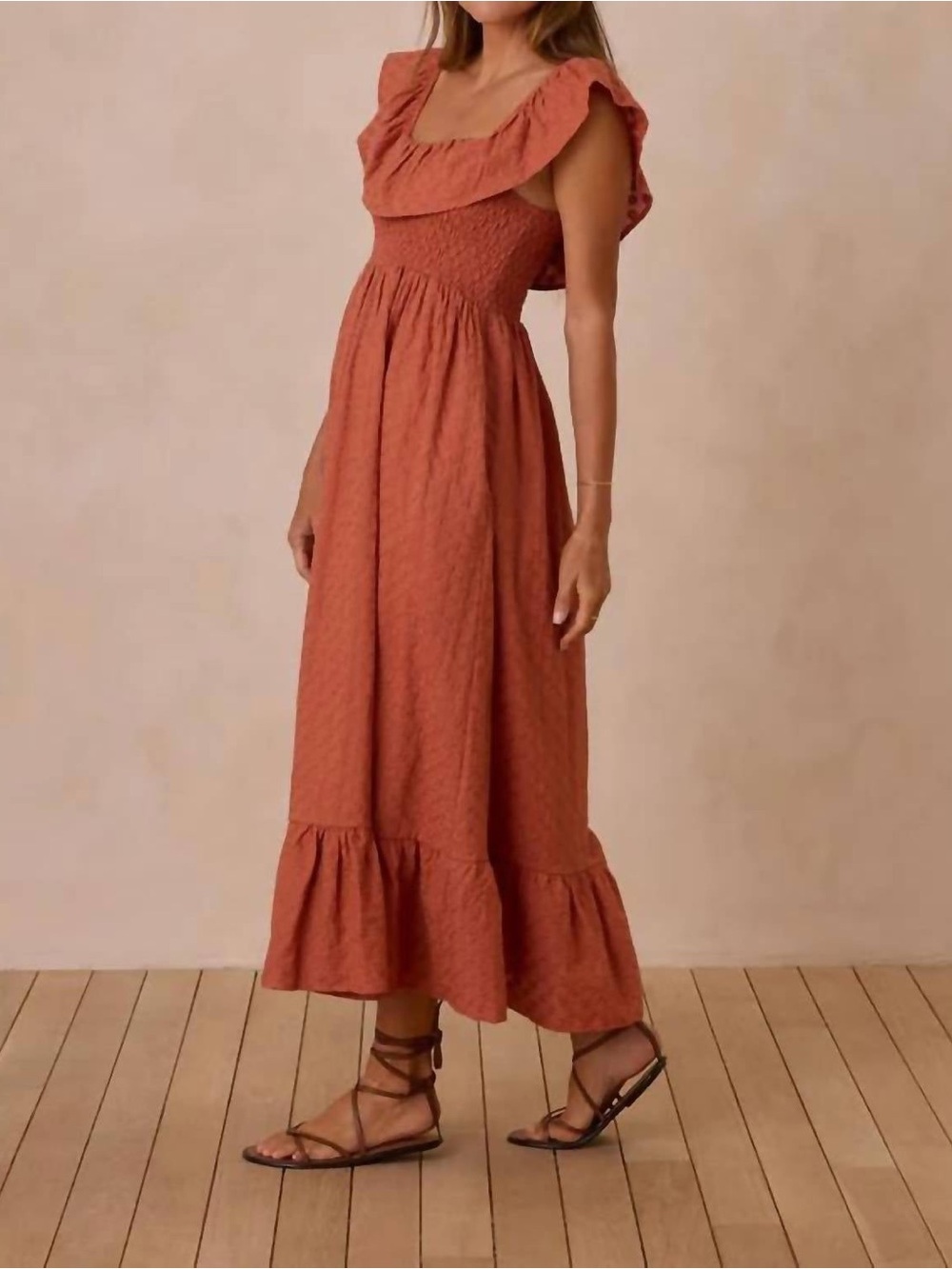 Rylee + Cru - Gia Ruffle Dress - Medium